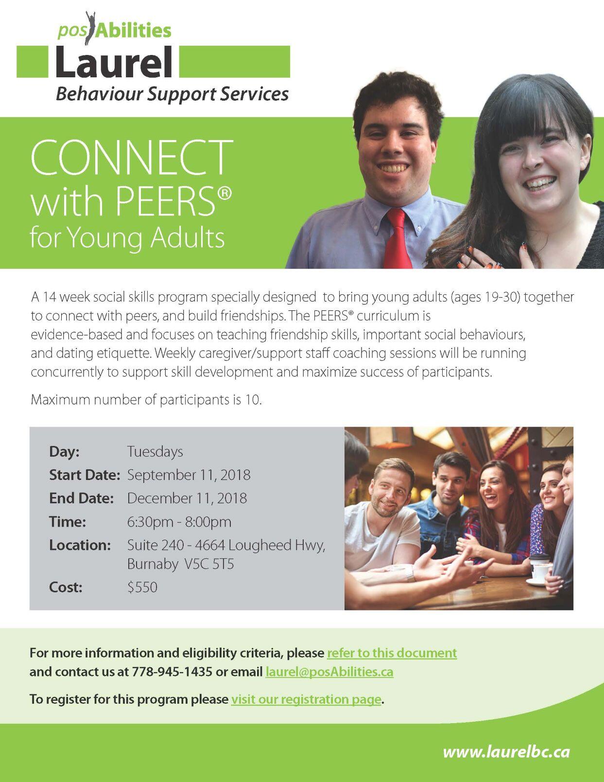 Connect with PEERS(r) for Young Adults (19-30)
